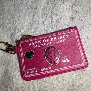 Betsey Johnson Pink Card Holder